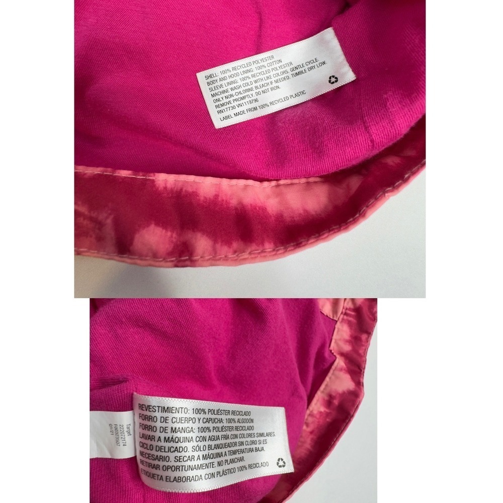 Kids Cat & Jack Pink Tie Dye Hooded Lightweight Jacket Size XL 14/16 - Picture 10 of 11